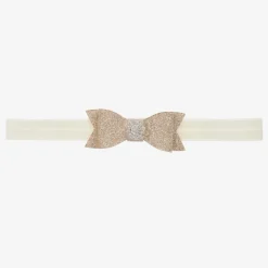 Cute Cute Gold Glitter Bow Headband Online