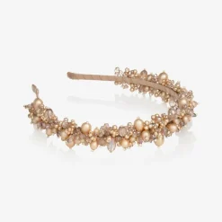 Sienna Likes To Party Gold Pearl & Crystal Hairband Sale