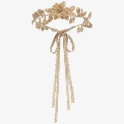 Sienna Likes To Party Gold Pearl Garland Headband Hot