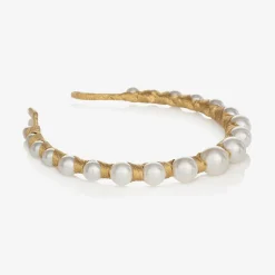 Sienna Likes To Party Gold Vida Pearl Hairband