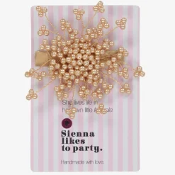 Sienna Likes To Party Golden Pearl Hair Clip (9cm) Hot