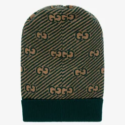 Gucci Green & Beige GG Wool Hat Clearance