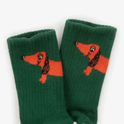 Mini Rodini Green & Grey Cotton Anti-Slip Socks (2 Pack) Hot