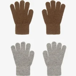 CeLaVi Green & Grey Knitted Gloves (2 Pack) Discount