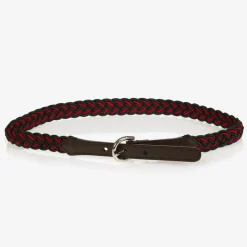 Gucci Green & Red Braided Web Belt New