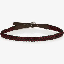 Gucci Green & Red Braided Web Belt New