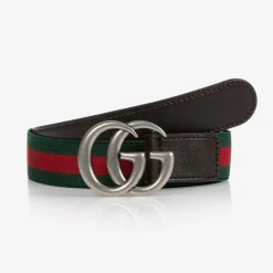 Gucci Green & Red GG Web Belt Outlet