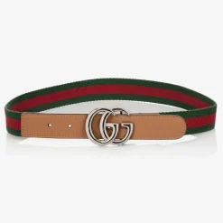 Gucci Green & Red Web Double G Belt Outlet