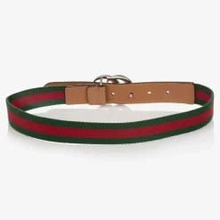 Gucci Green & Red Web Double G Belt Outlet