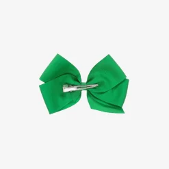 Peach Ribbons Green Bow Hair Clip (12cm) Sale