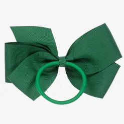 Peach Ribbons Green Bow Hair Elastic (12cm) Discount