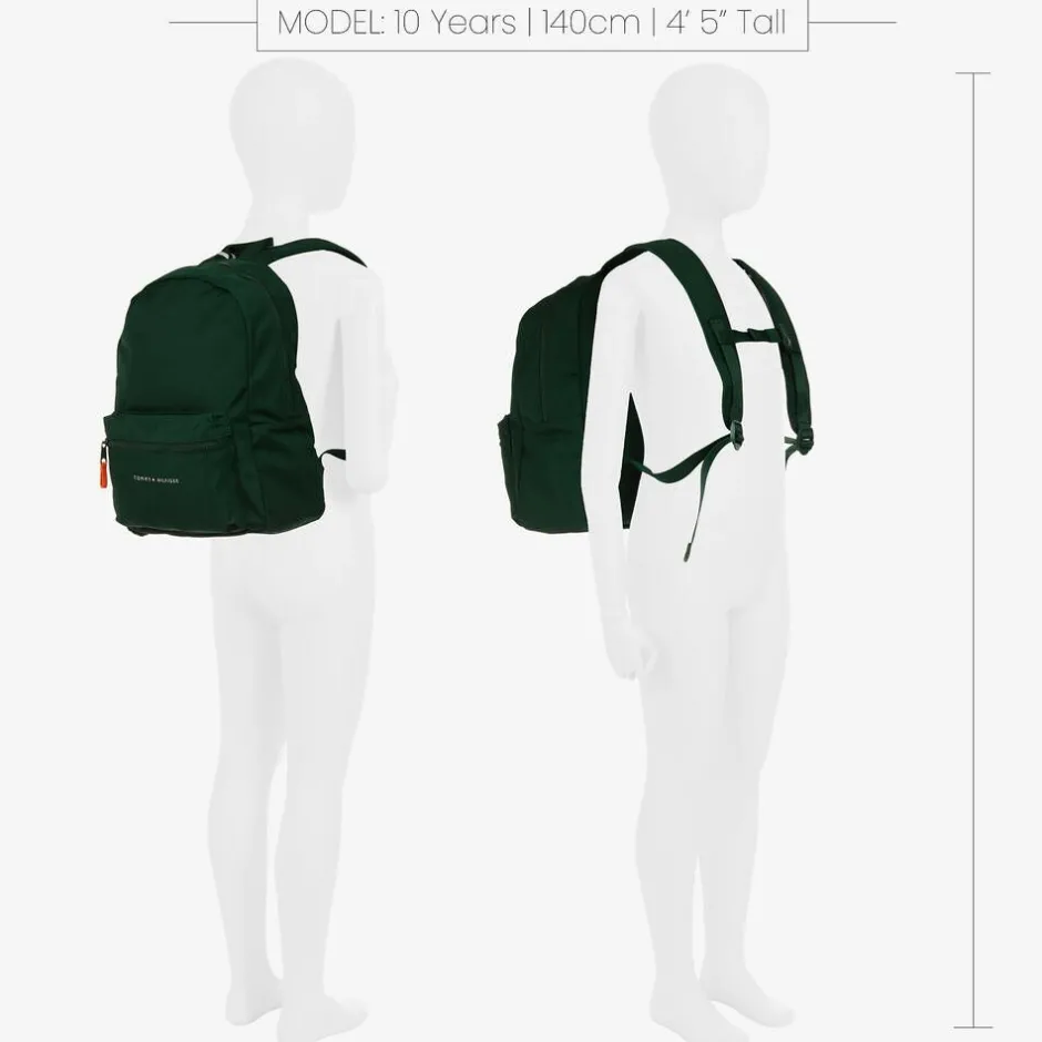 Tommy Hilfiger Green Canvas Backpack (37cm) Hot