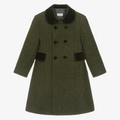 Ancar Green Collared Wool Coat Clearance