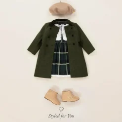 Ancar Green Collared Wool Coat Clearance