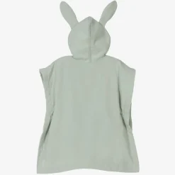 Elodie Green Cotton Hooded Poncho Towel New