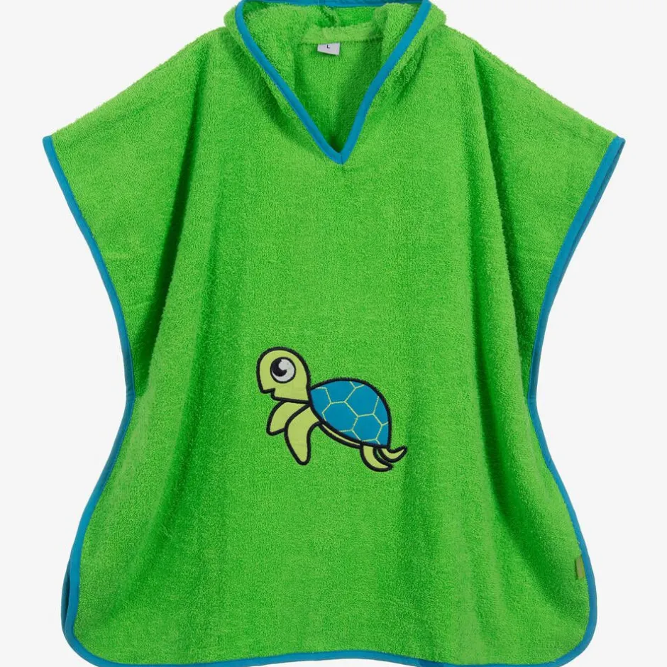 Playshoes Green Cotton Turtle Poncho Towel Best