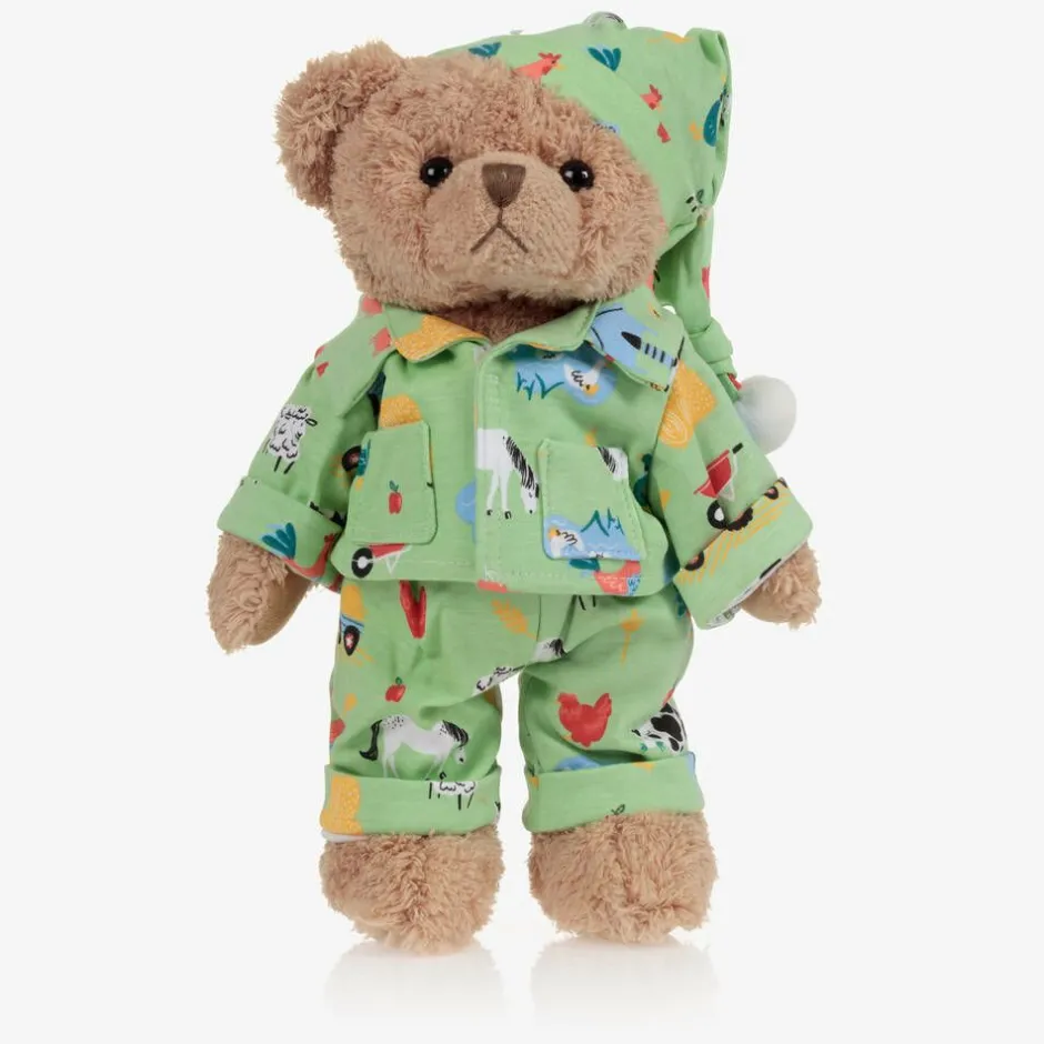 Powell Craft Green Farmyard Pyjama Teddy Bear (34cm)