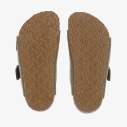 Birkenstock Green Faux Leather Sandals Outlet