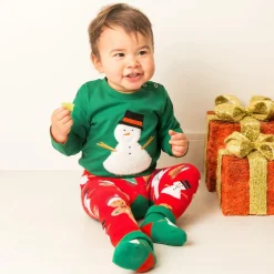 Blade amp; Rose Green Festive Snowman Cotton Top Discount