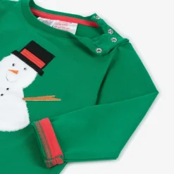 Blade amp; Rose Green Festive Snowman Cotton Top Discount