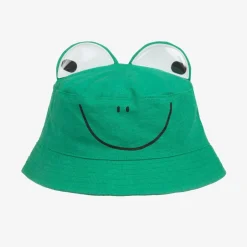 Stella McCartney Kids Green Frog Cotton Sun Hat New