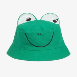 Stella McCartney Kids Green Frog Cotton Sun Hat New
