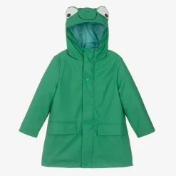 Stella McCartney Kids Green Hooded Frog Rain Coat Outlet