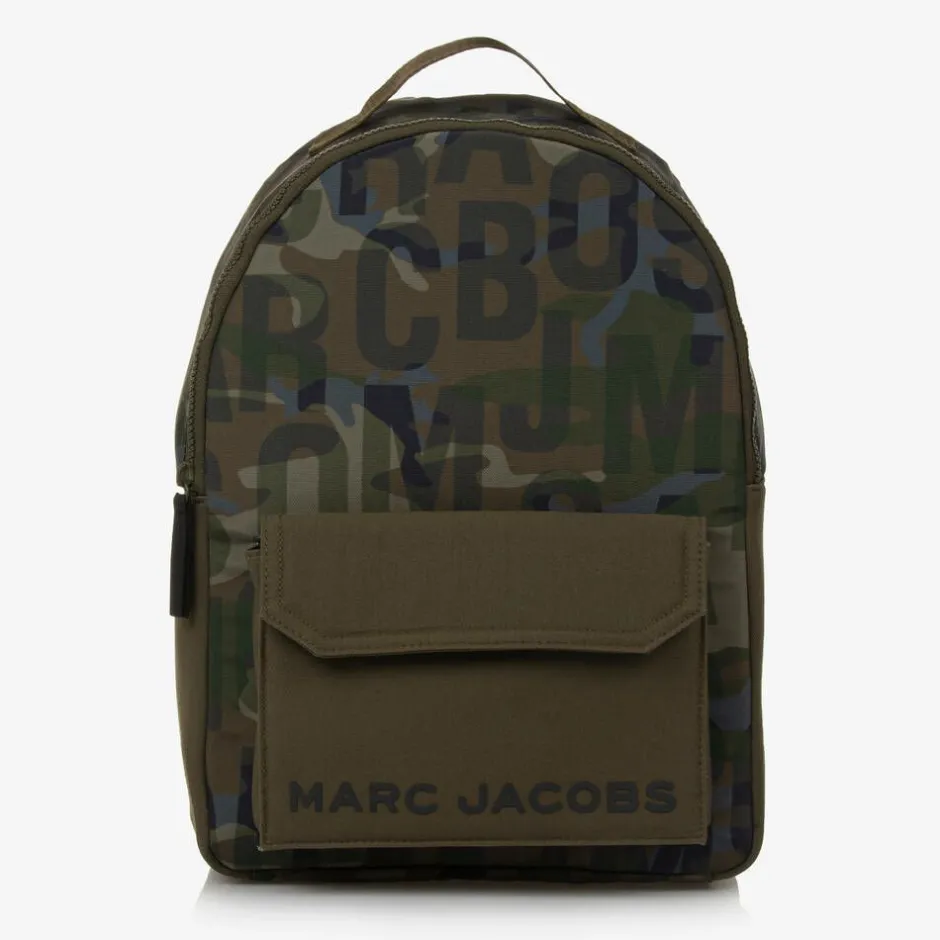 MARC JACOBS Green Jumbled Logo Backpack (39cm) Hot