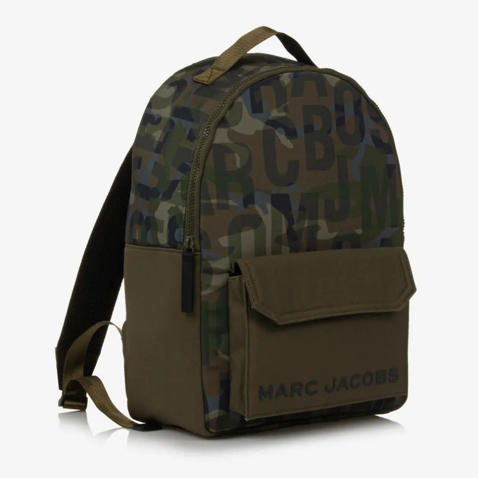 MARC JACOBS Green Jumbled Logo Backpack (39cm) Hot