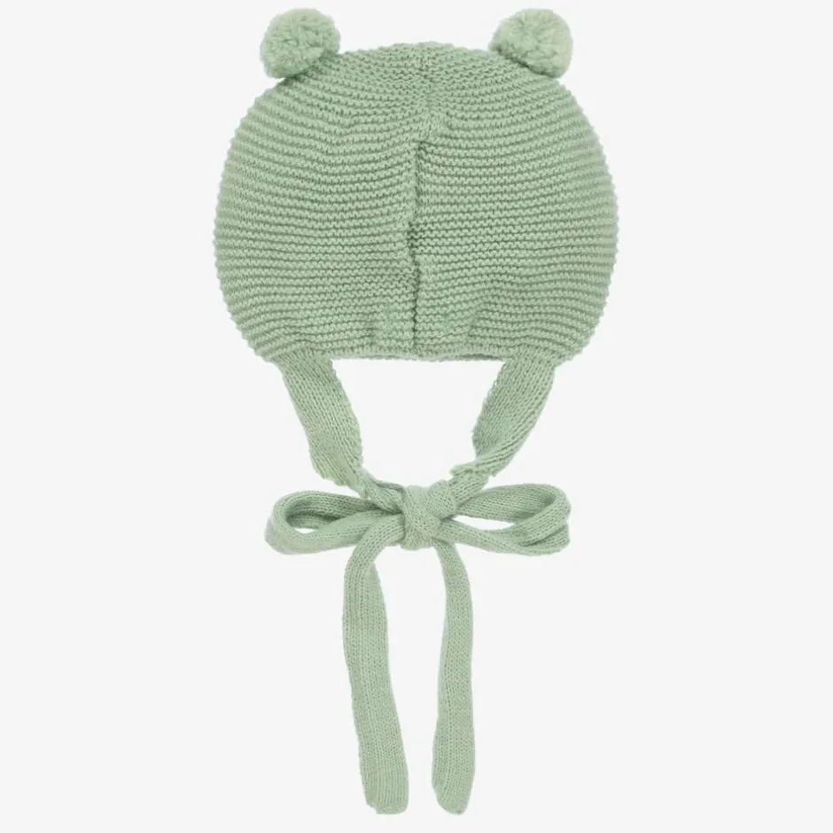 Foque Green Knitted Pom-Pom Hat Online