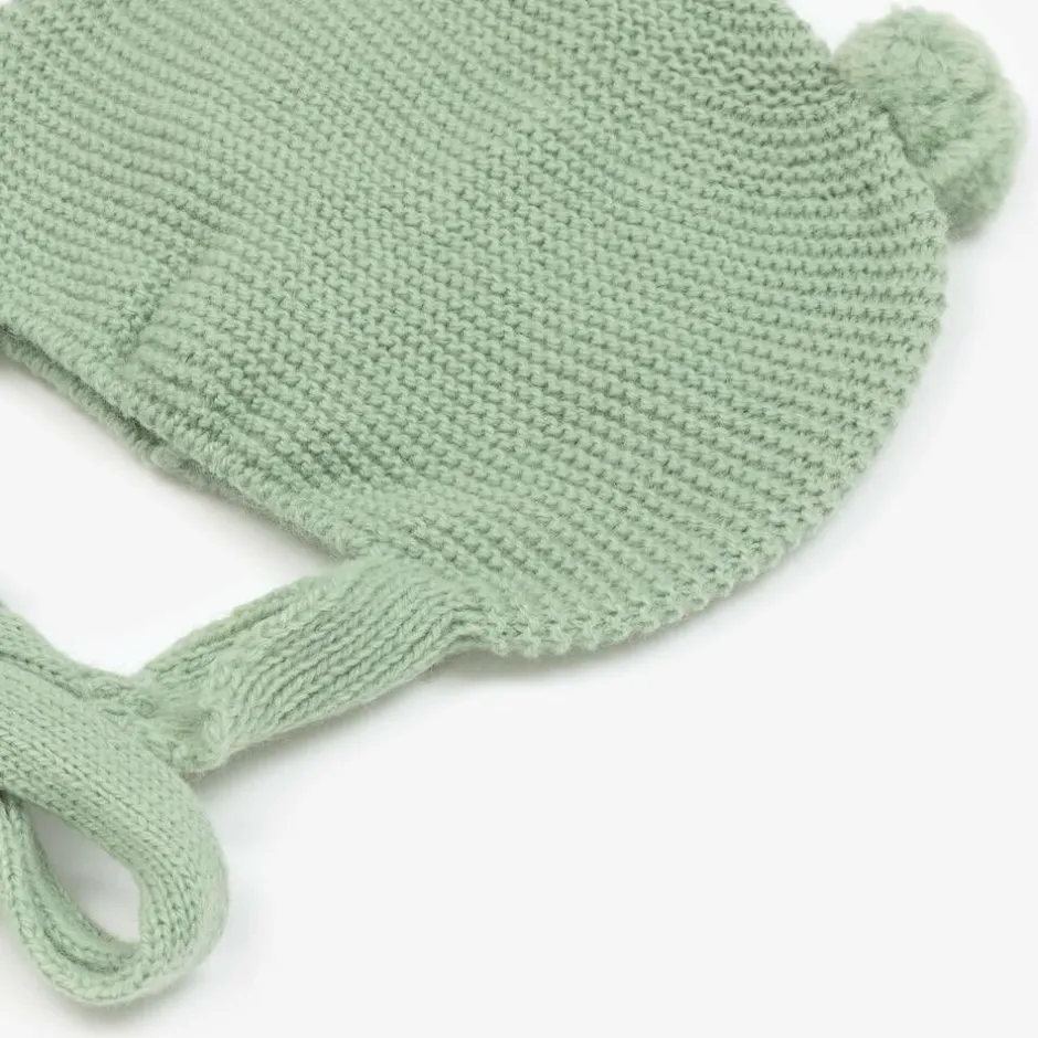 Foque Green Knitted Pom-Pom Hat Online