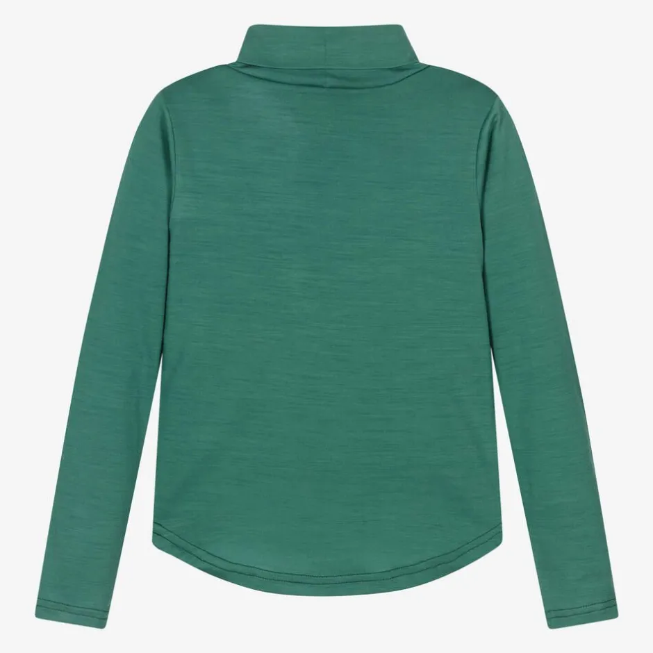 Smalls Merino Green Merino Wool Roll Neck Top Clearance