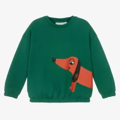 Mini Rodini Green Organic Cotton Dog Print Sweatshirt Clearance