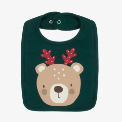 NAME IT Green Organic Cotton Festive Motif Bib Online