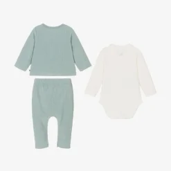Petit Bateau Green Organic Cotton Trouser Set Hot