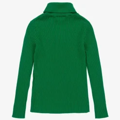 Gucci Green Ribbed Wool Roll Neck Sweater Online