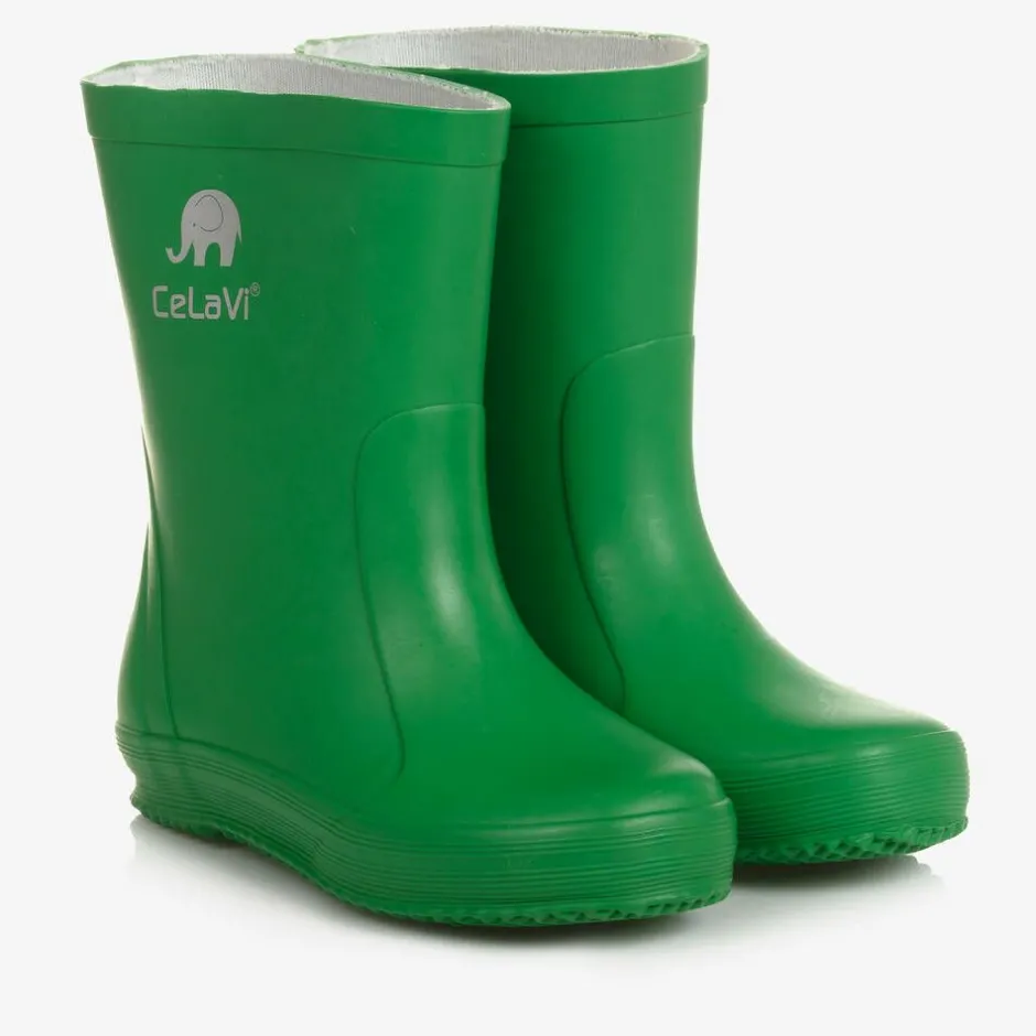 CeLaVi Green Rubber Rain Boots Online