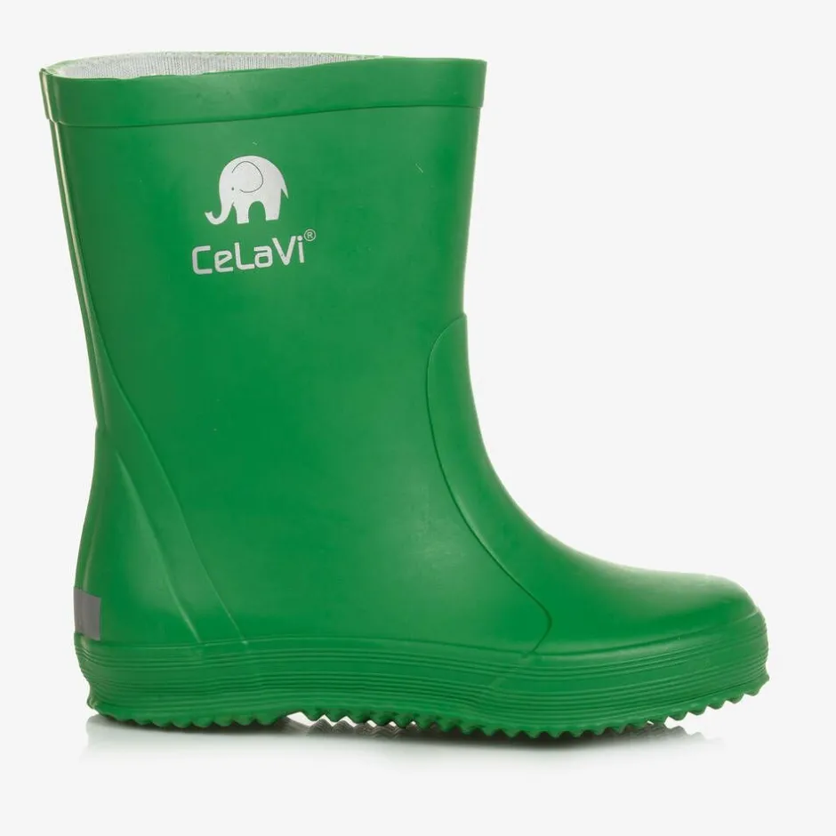 CeLaVi Green Rubber Rain Boots Online