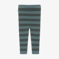 The Bonniemob Green Stripe Cotton & Cashmere Knit Leggings Hot