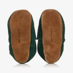 EN FANT Green Suede Star Slippers Hot