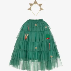 Meri Meri Green Tulle Christmas Tree Costume New