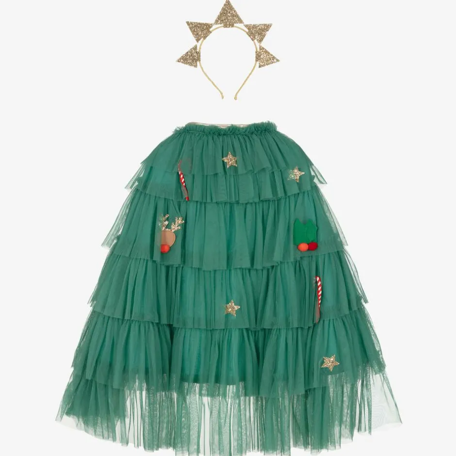 Meri Meri Green Tulle Christmas Tree Costume New