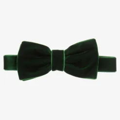 Milledeux Green Velvet Bow Tie (10cm) New