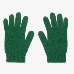 Gucci Green Wool GG Logo Gloves Best