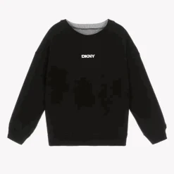 DKNY Grey & Black Cotton Reversible Sweatshirt Best