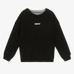 DKNY Grey & Black Cotton Reversible Sweatshirt Best