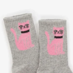 Mini Rodini Grey & Black Organic Cotton Socks (2 Pack) Outlet