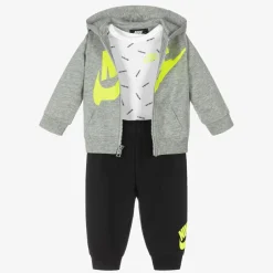Nike Grey & Black Tracksuit Set Discount