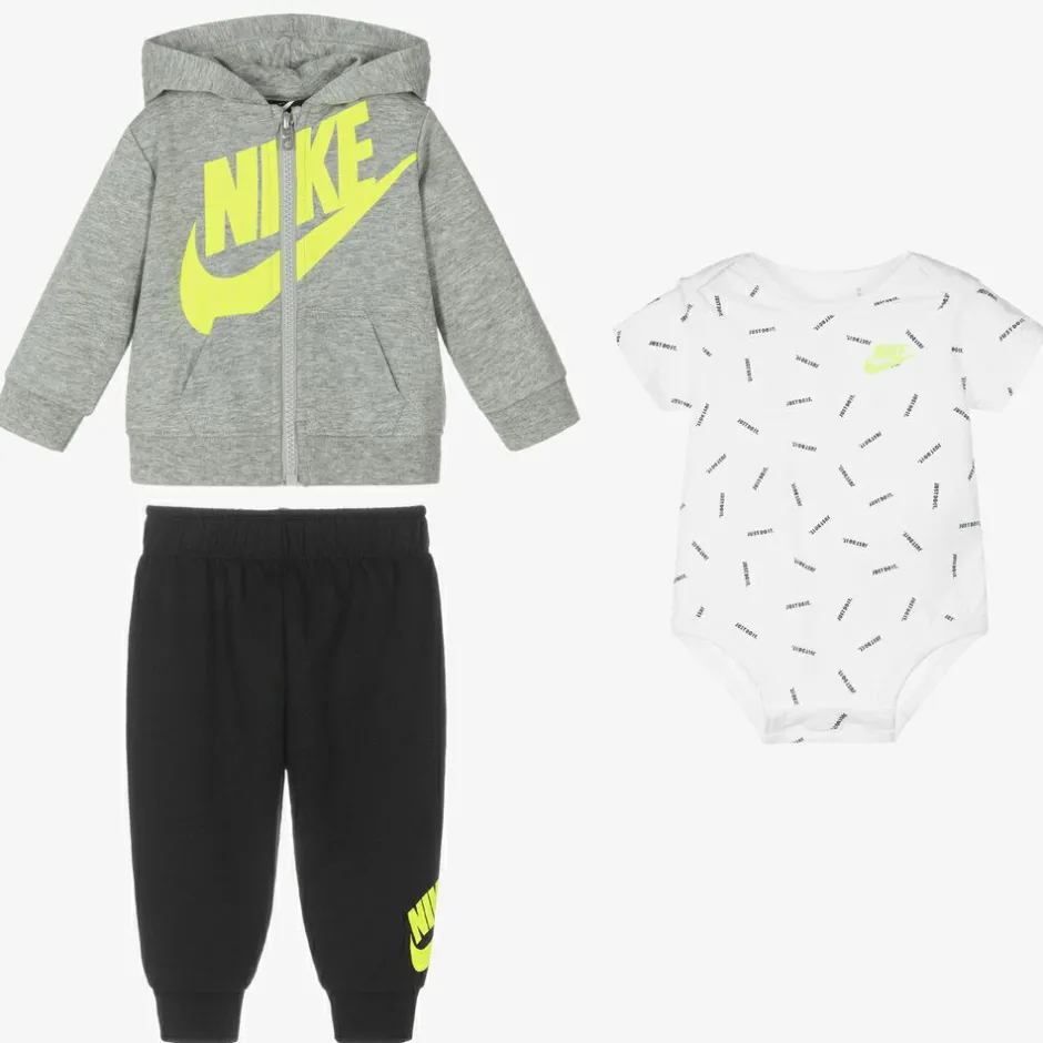 Nike Grey & Black Tracksuit Set Discount