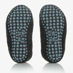 Falke Grey & Blue Wool Slippers Clearance